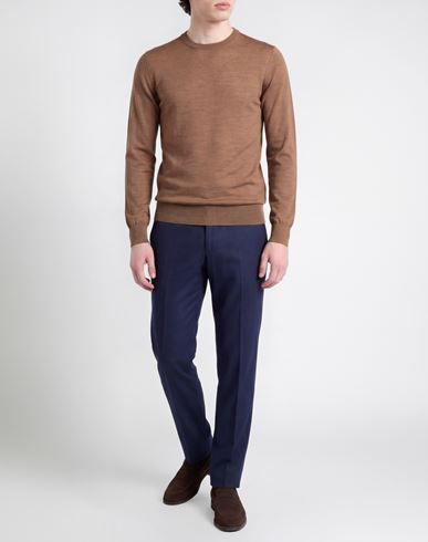 L. b.m. 1911 Man Sweater Camel Size 40 Virgin Wool