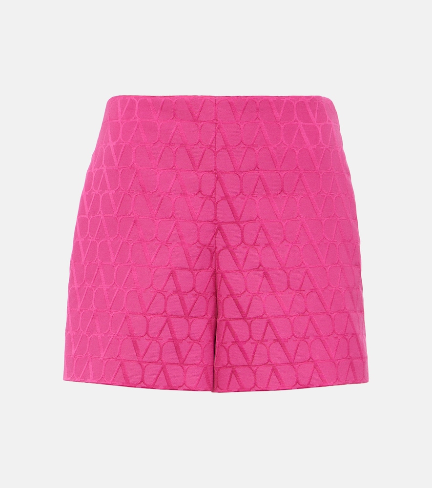 VLogo cotton-blend shorts
