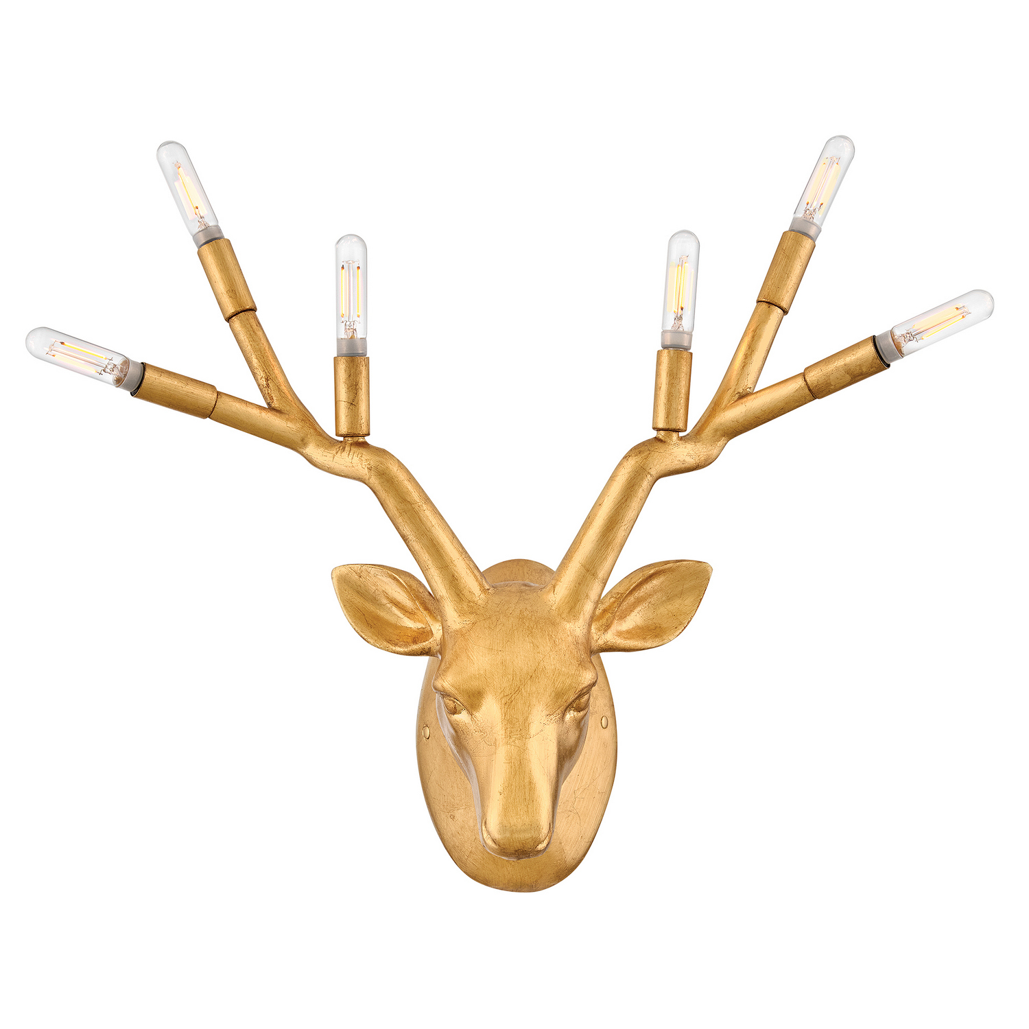 Distressed Brass LED Wall Sconce from the Stag Collection