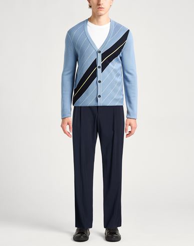 Man Pants Midnight blue Size 38 Virgin Wool, Polyamide, Elastane
