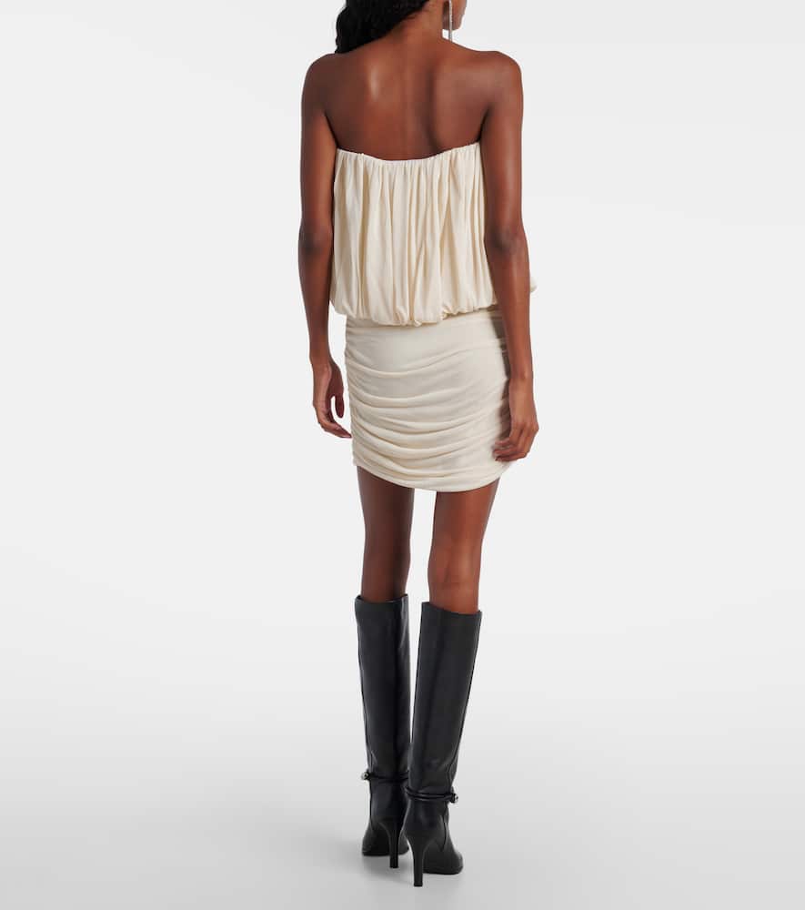 Adeli draped jersey corset dress