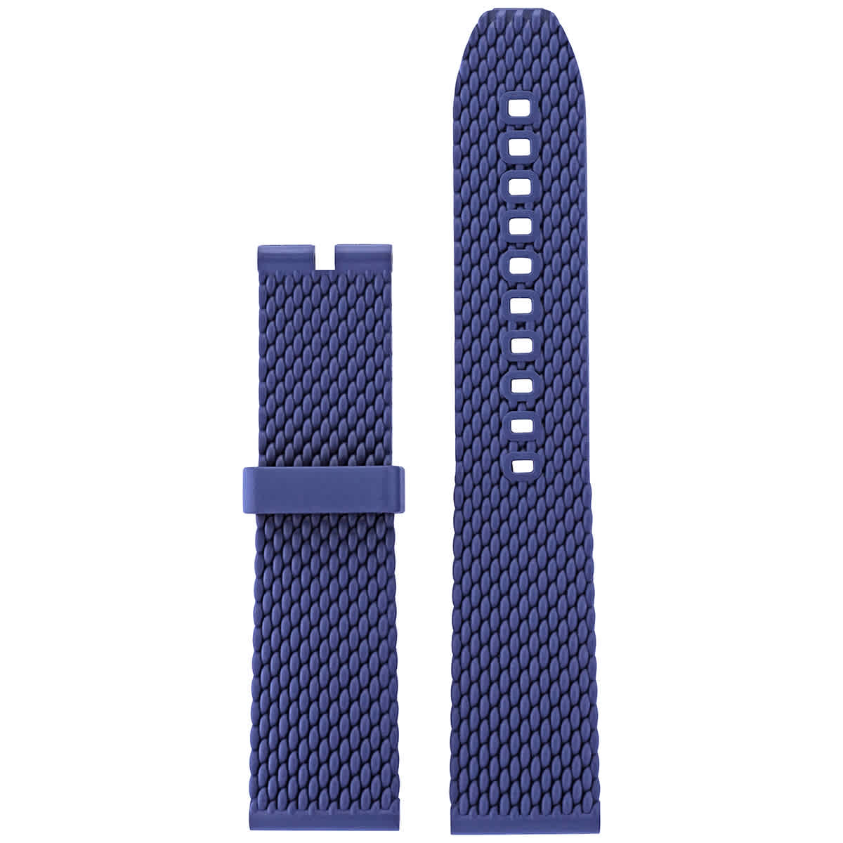 Blue Mesh Rubber Strap 22mm