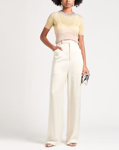 Woman Pants Ivory Size 8 Acetate, Viscose