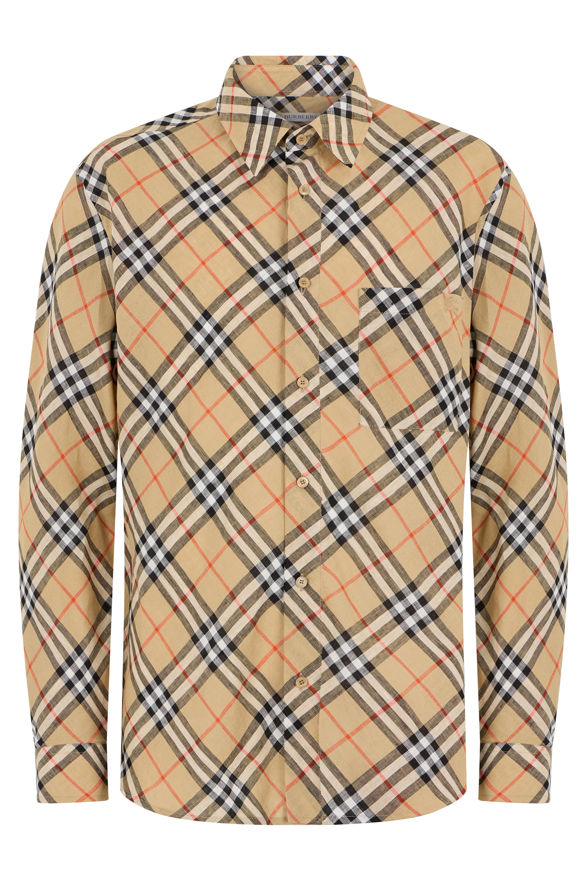 Classic Check Linen Shirt - Long Sleeve