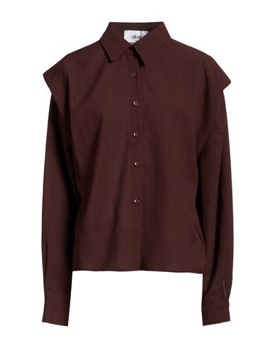 Odì Odì Woman Shirt Chocolate brown Size XS Polyester