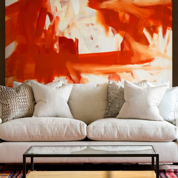 Madison Natural, Sustainable Feather, Cushion, 55cm x 55cm - Andrew Martin Cotton Blend Plain Texture