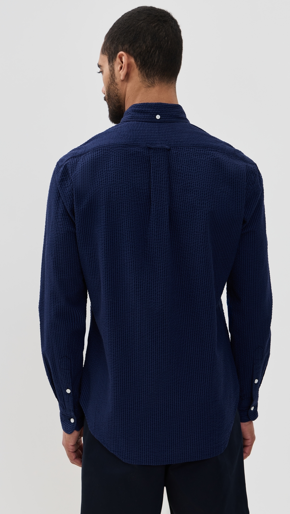 Gitman Vintage Indigo Seersucker Shirt Indigo