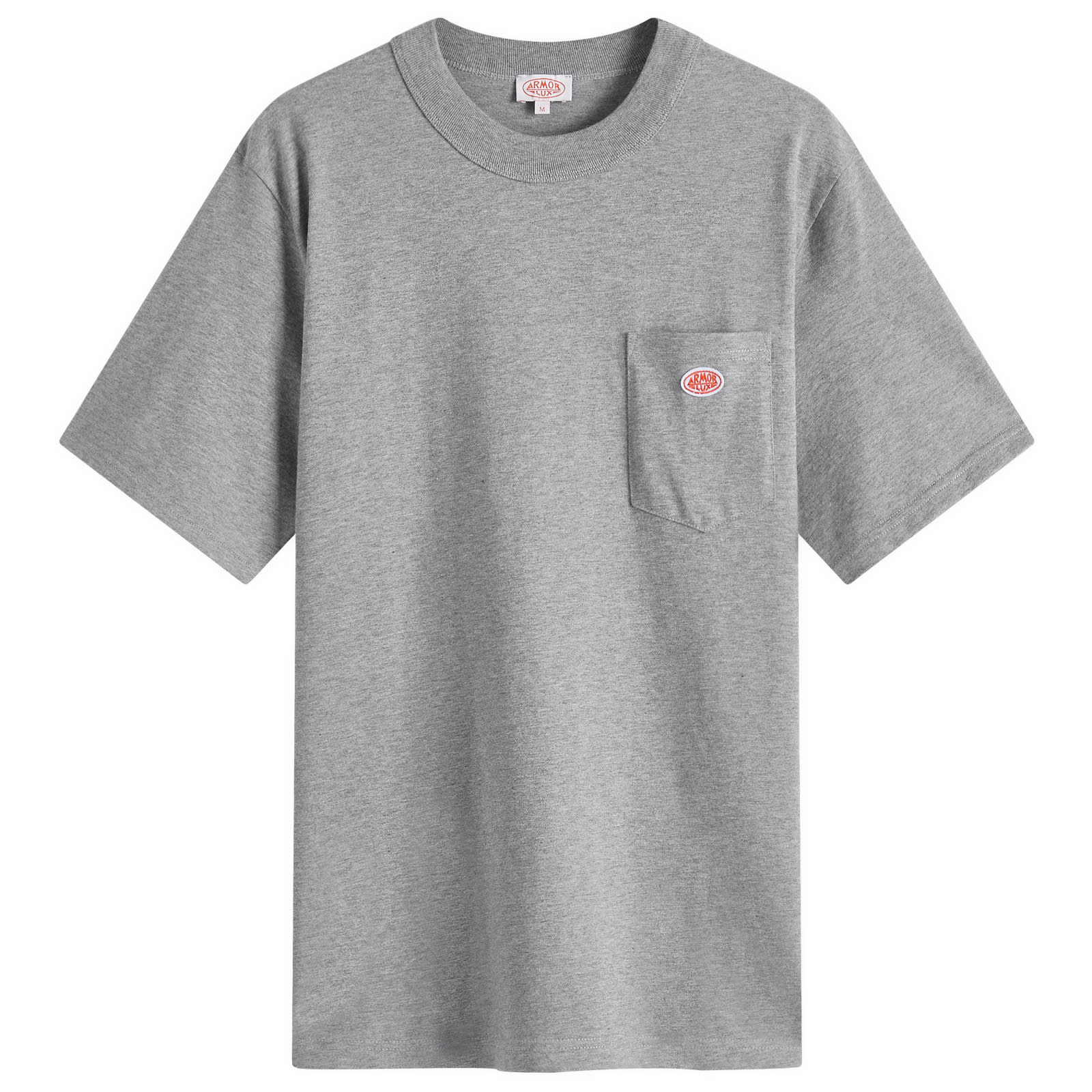 Armor-Lux Men's 79151 Logo Pocket T-Shirt in Misty Grey