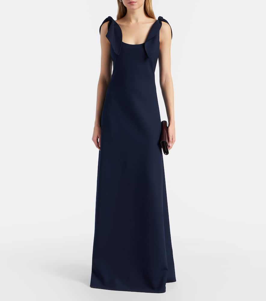 Wool-blend gown