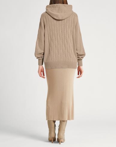 Woman Cardigan Taupe Size S Cashmere, Metal