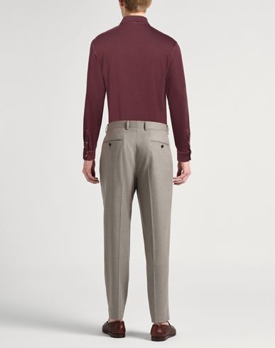 Boglioli Man Shirt Burgundy Size L Cotton, Cashmere