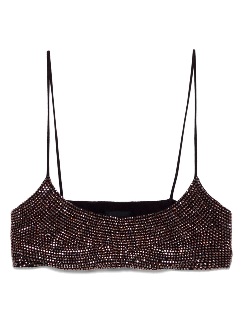 THE ANDAMANE sequin-embellished top - Brown