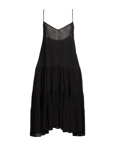 Woman Midi dress Black Size 6 Viscose