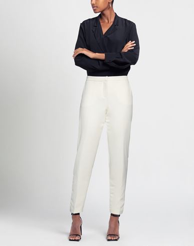 Woman Pants Ivory Size 4 Polyester, Elastane