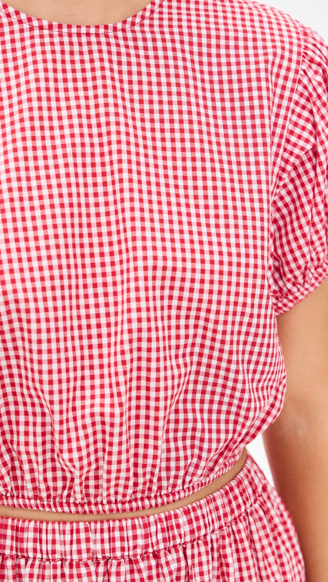 Playa Lucila Crew Top Red Gingham