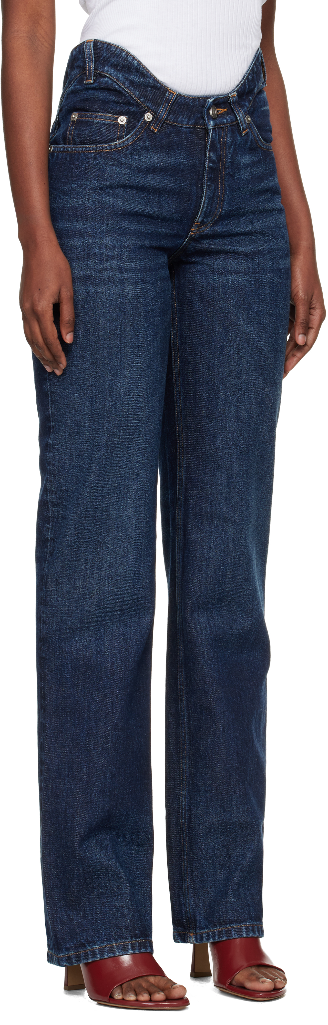 Blue 'The Curved' Jeans