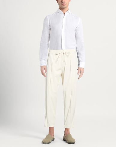 Man Pants Beige Size L Nylon, Elastane
