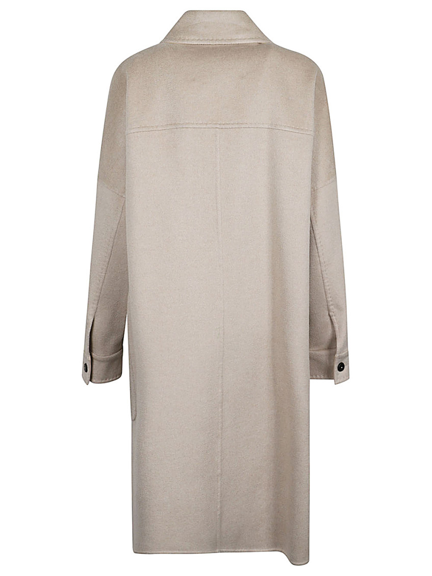 Button Detailed Long-sleeved Coat