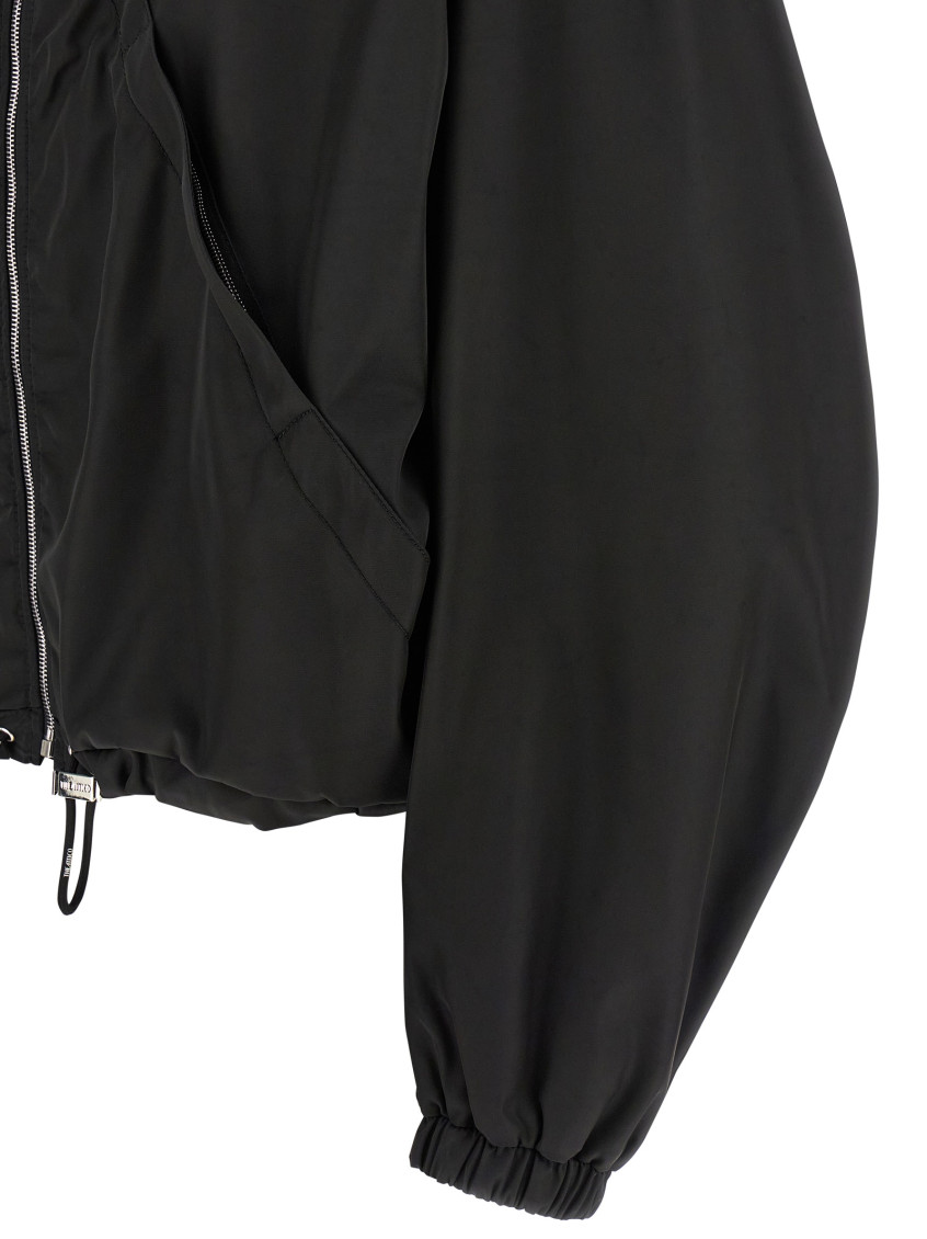 Maxi Hood Bomber Jacket Puffer Jackets Black