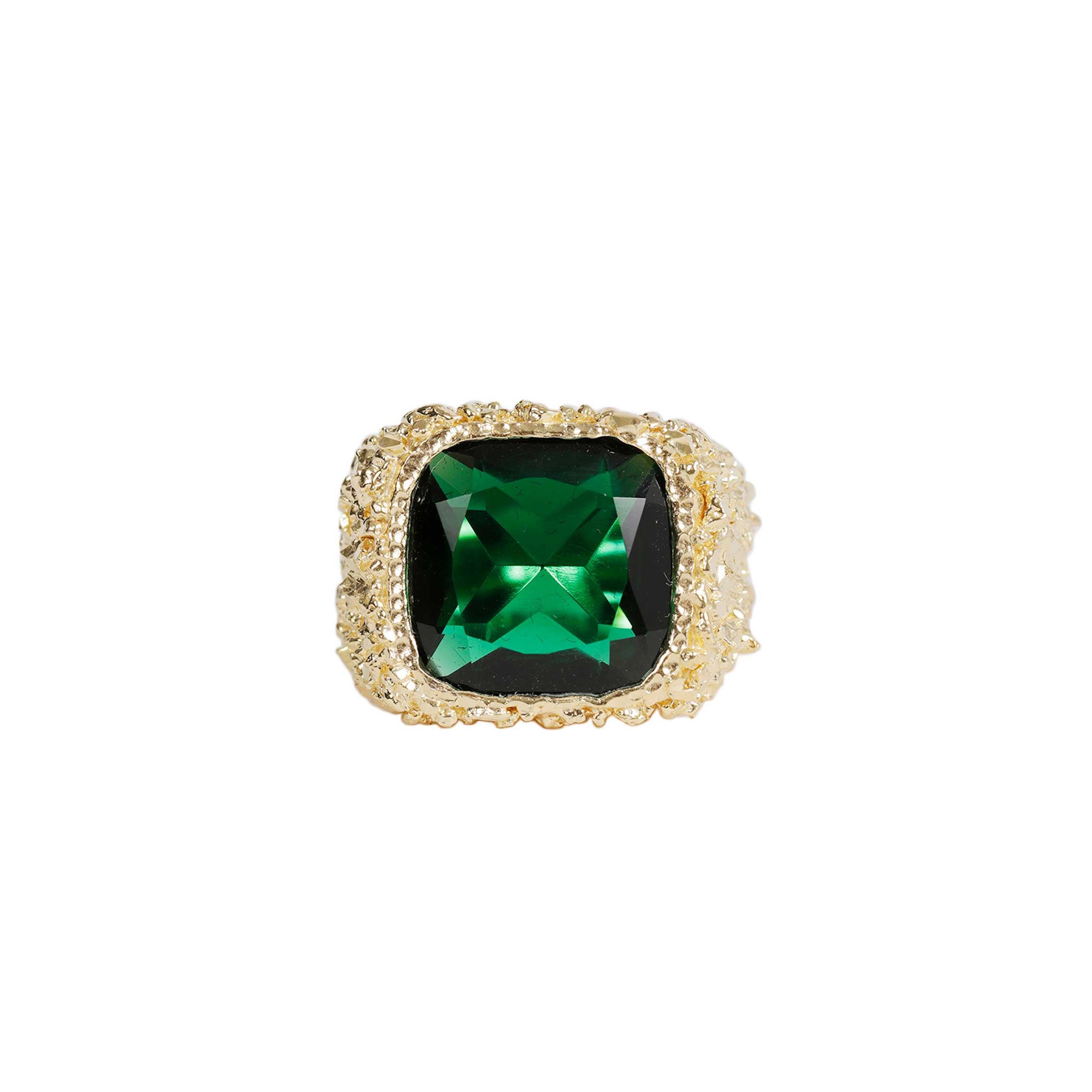Large Square Emerald Ring