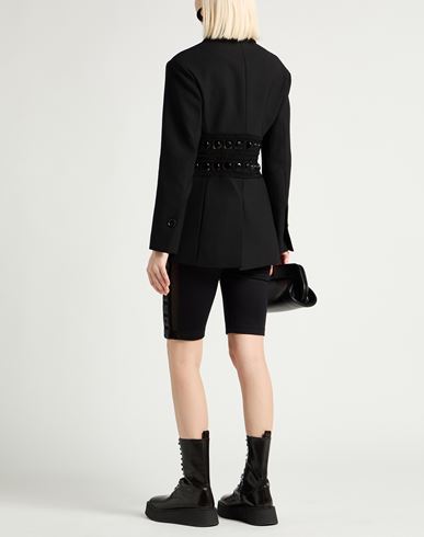 Woman Blazer Black Size 2 Virgin Wool, Elastane, Polyamide