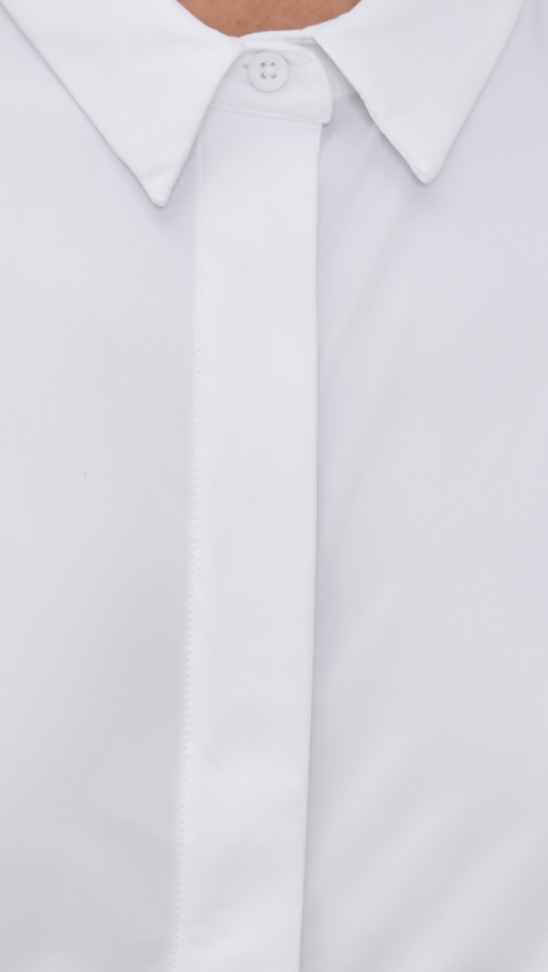 Classic Sleeveless Button Down Bodysuit White