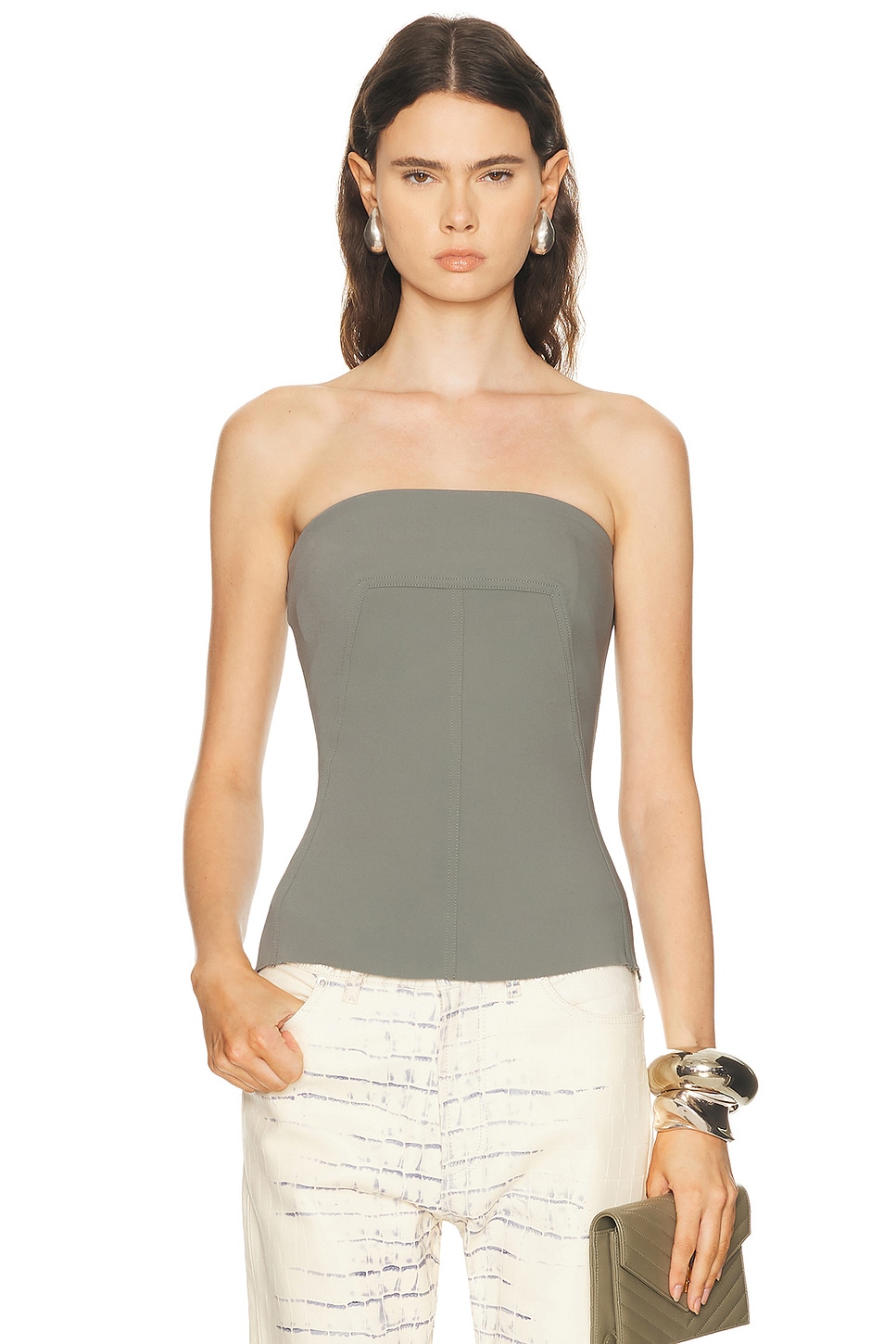 Rick Owens Bustier Top in Grey