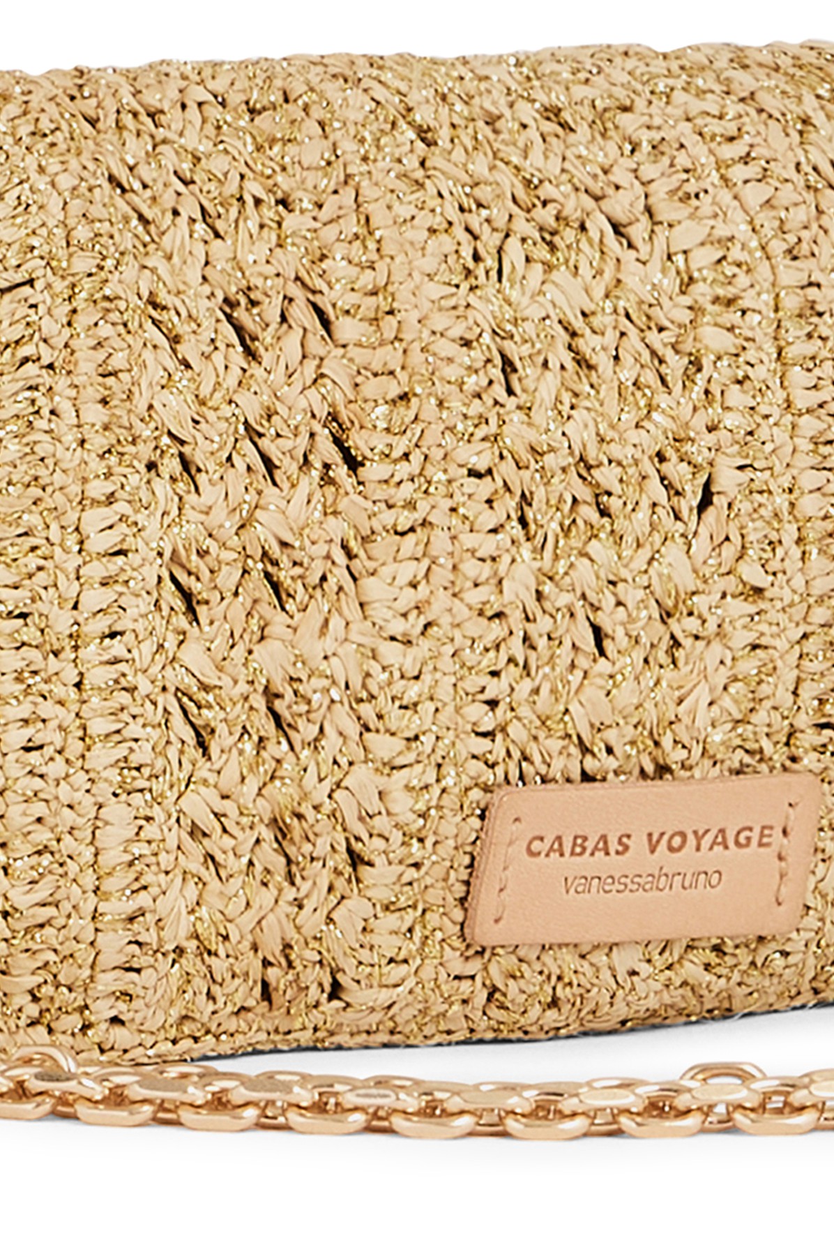 Nano Moon Bag in raffia and lurex