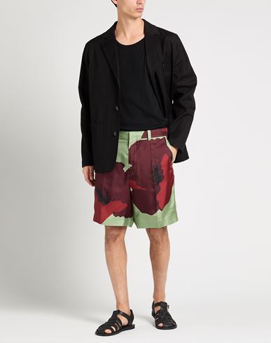 Man Shorts & Bermuda Shorts Burgundy Size 30 Silk