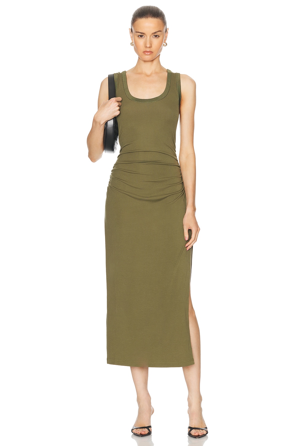 SIMKHAI Trudy Tank Midi Dress in Army Green - Army.  S also in