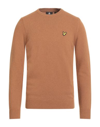 Vintage Man Sweater Tan Size S Wool, Polyamide