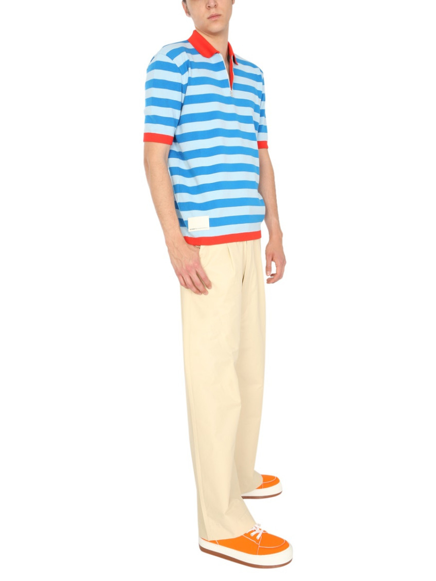 Blue Shirt Collar Polo