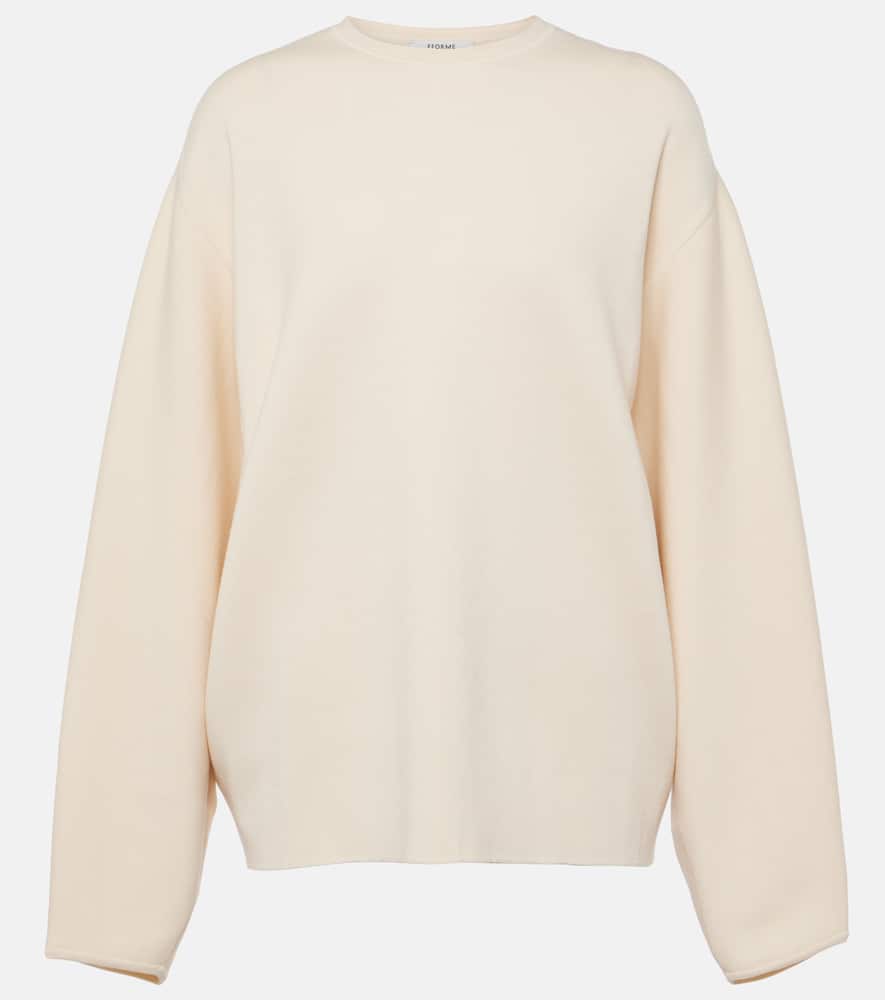 Oversized wool and cotton sweater