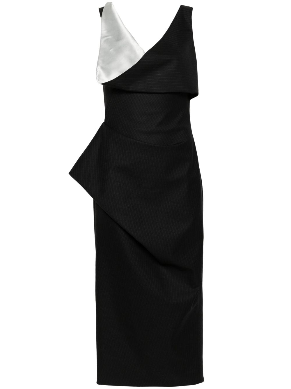Pinstripe midi dress - Grey