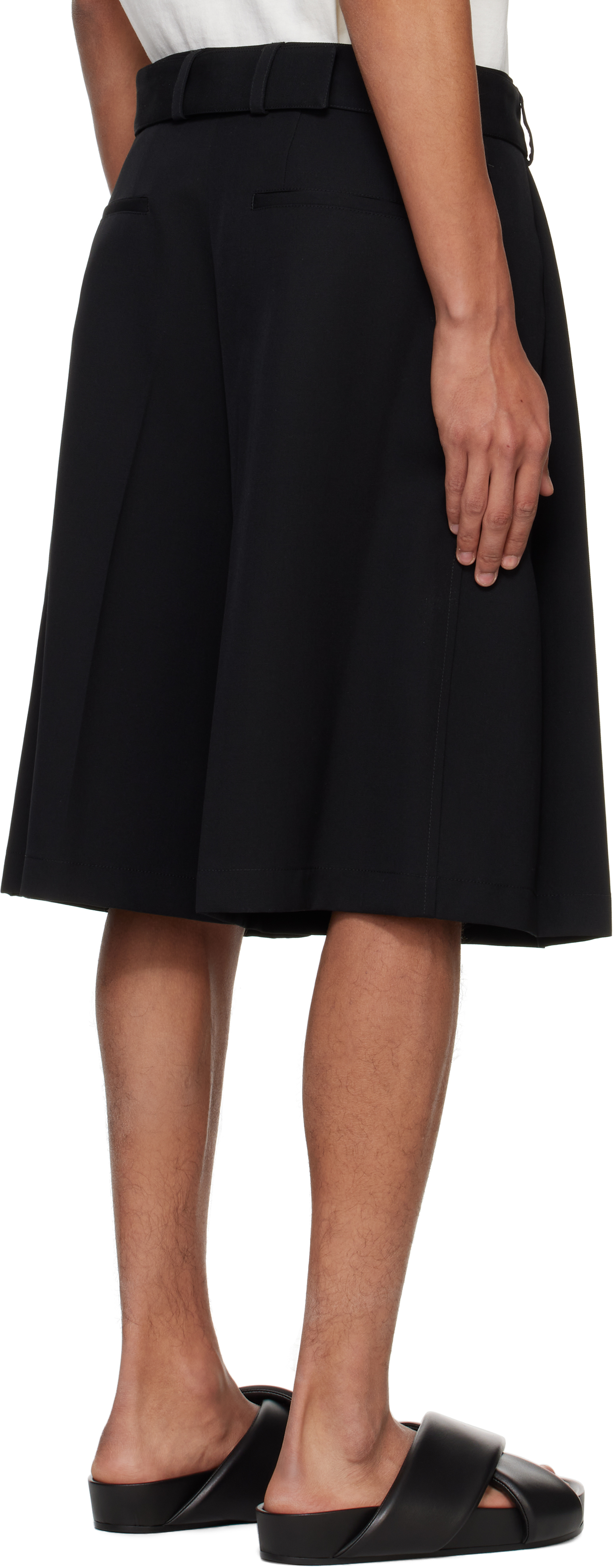 Jil Sander ブラック ベルト ショートパンツ