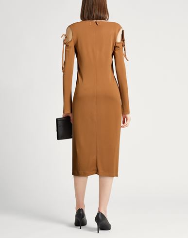 Woman Midi dress Camel Size 12 Acetate, Polyamide, Elastane