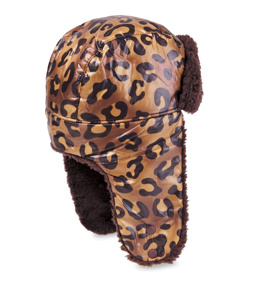 Logo leopard-print hat