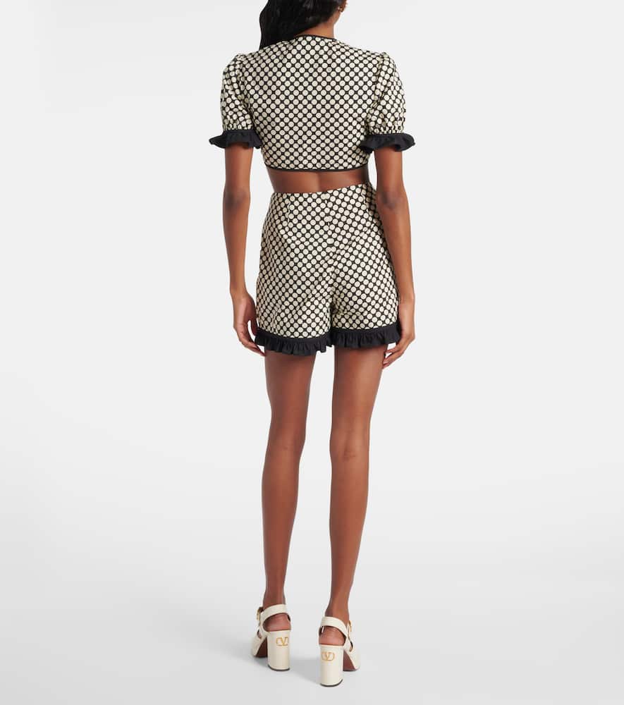 Plus De Pois cotton poplin crop top