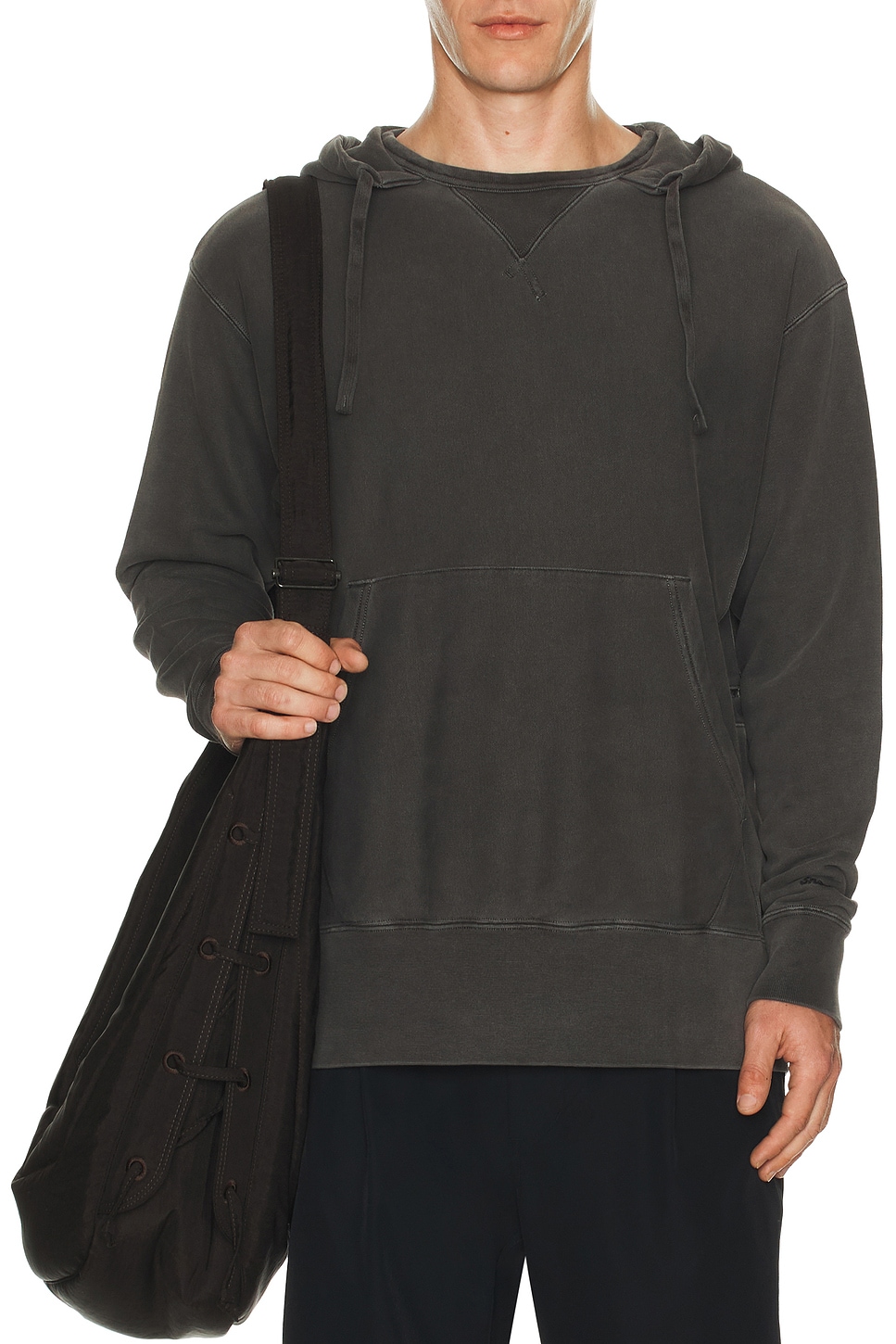 Snow Peak Garment Dyed Hoodie in Black