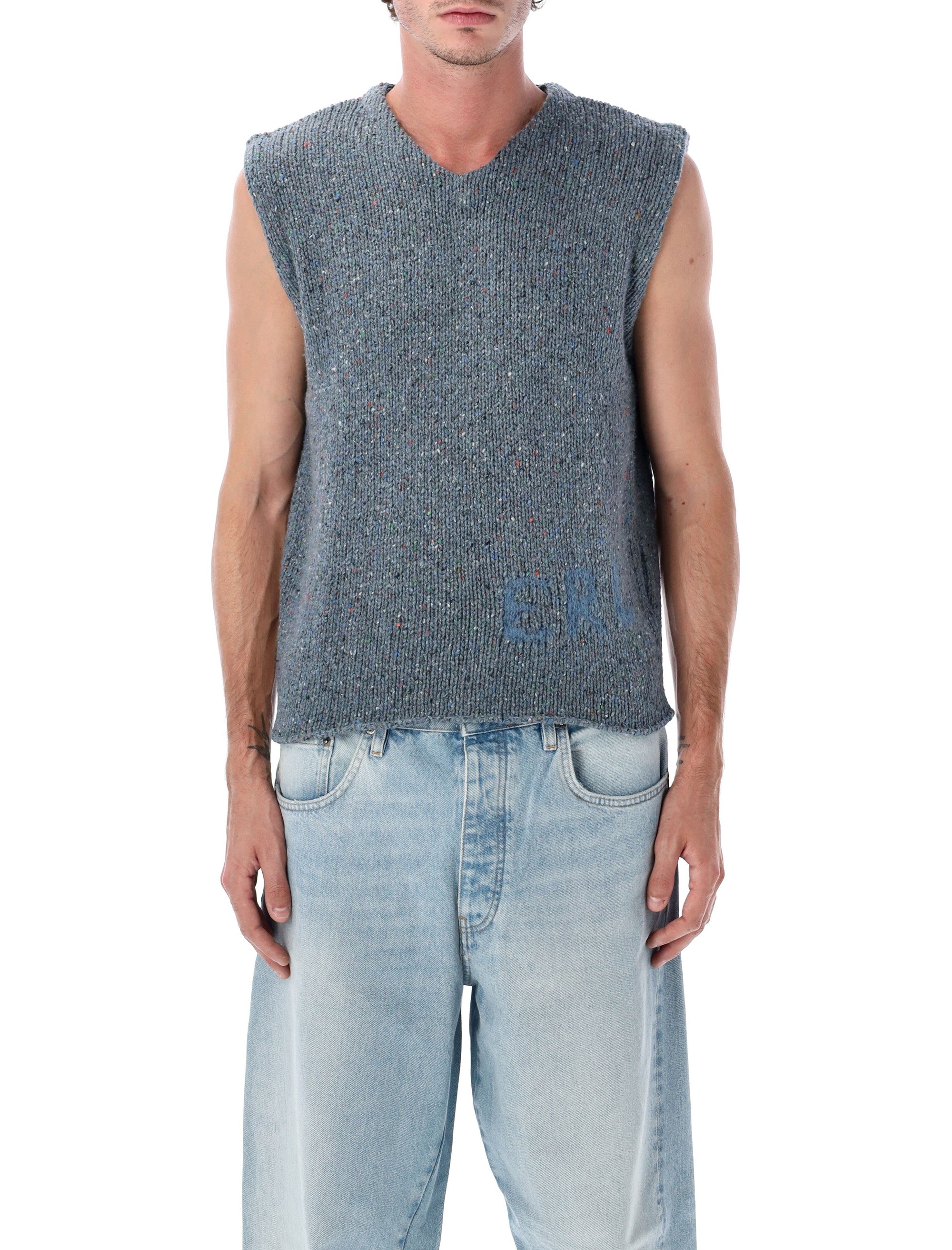 Mélange Knit Vest