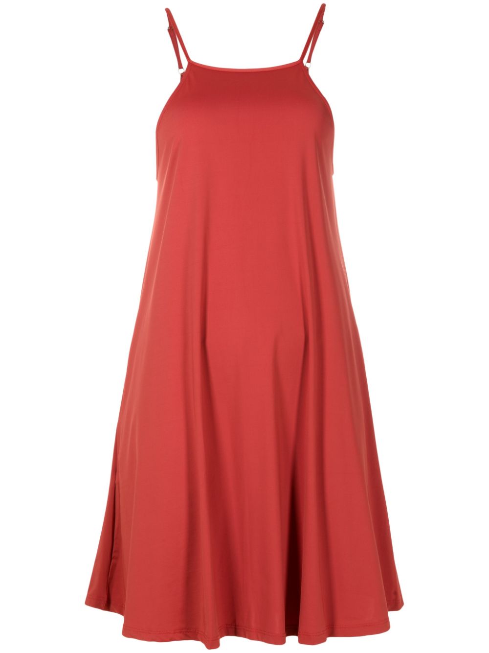Isis square-neck dress - Brown