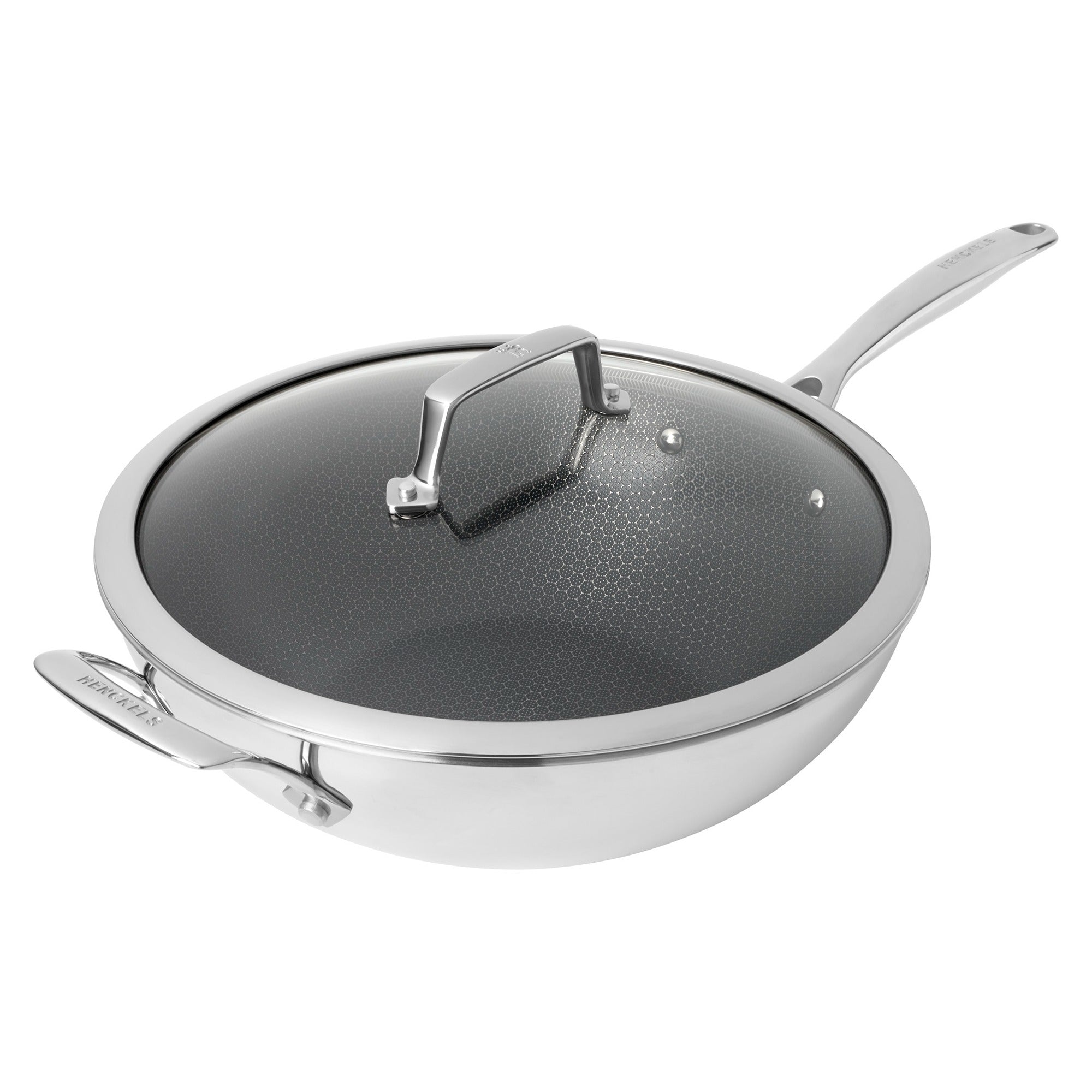 Paradigm Ceramic 12-inch Stainless Steel Dual Performance Wok with Lid