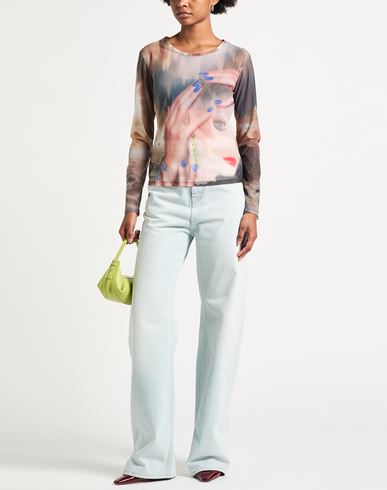 Woman Top Beige Size L Polyamide, Elastane