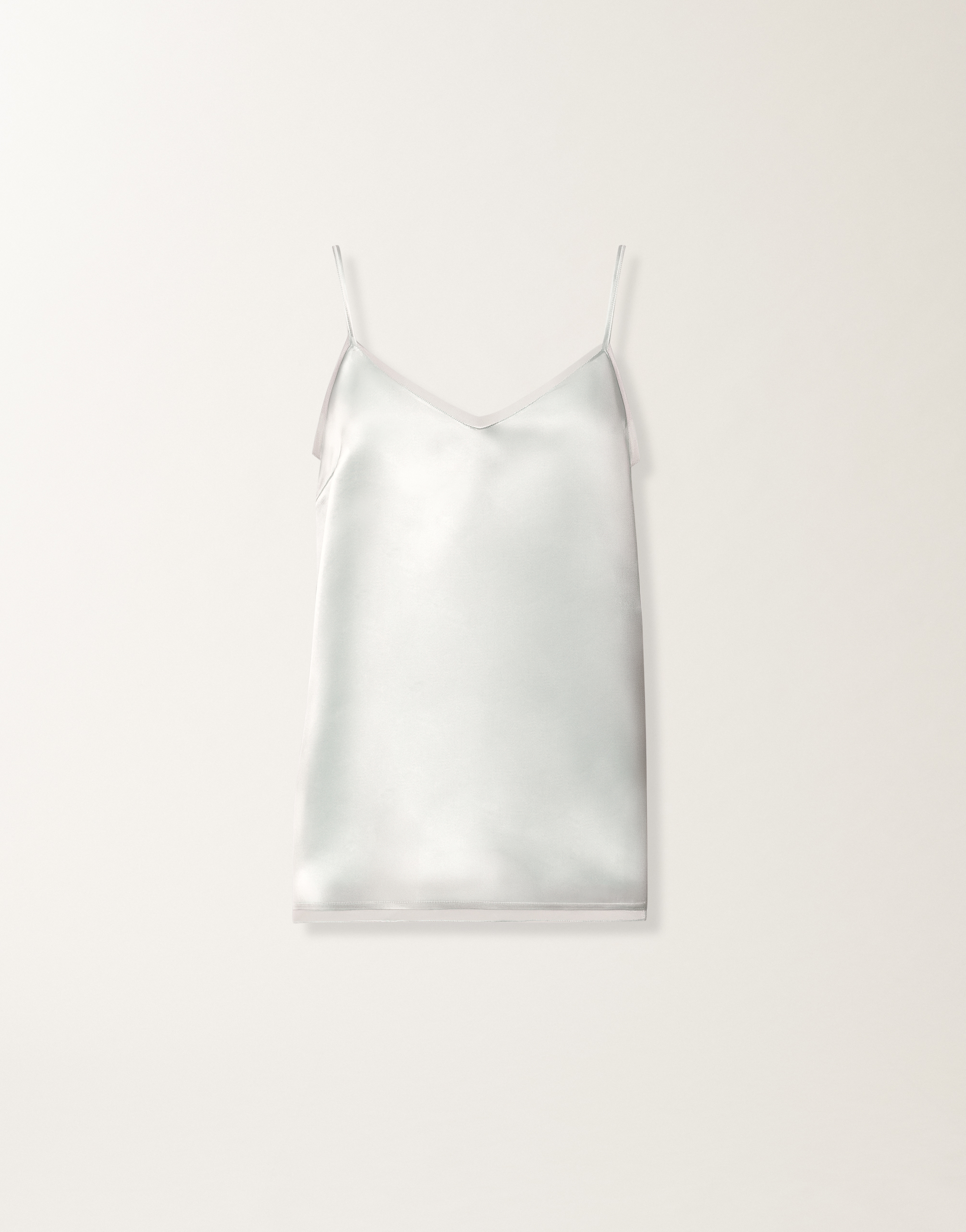 Satin lingerie top, aqua