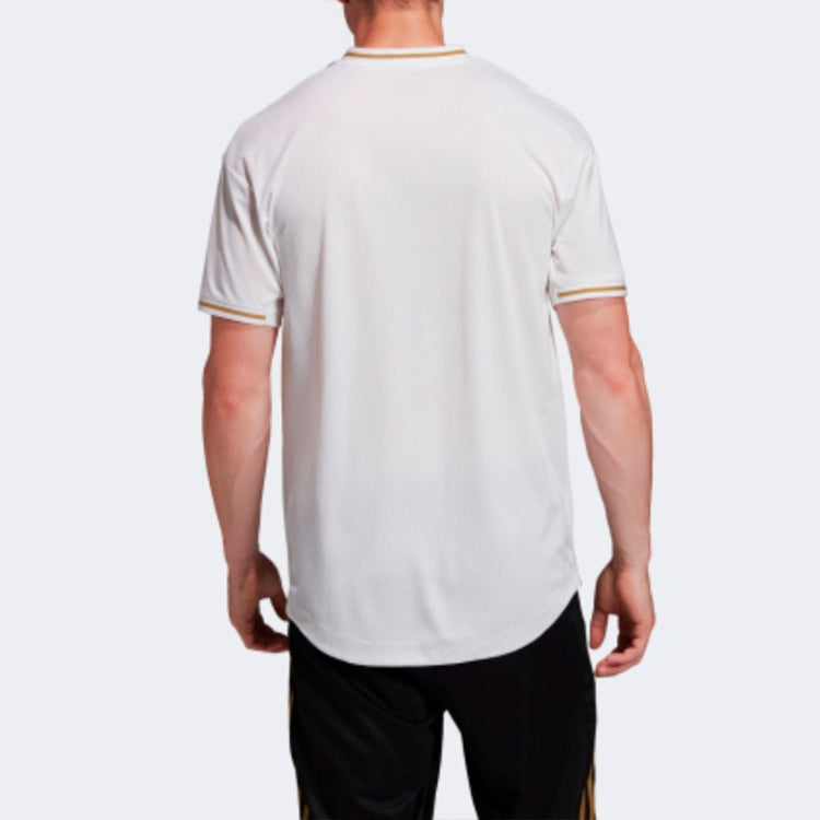Real Madrid 19-20 Season Player Edition Home Alphabet Logo Stripe Sports Soccer/Football Short Sleeve Jersey White