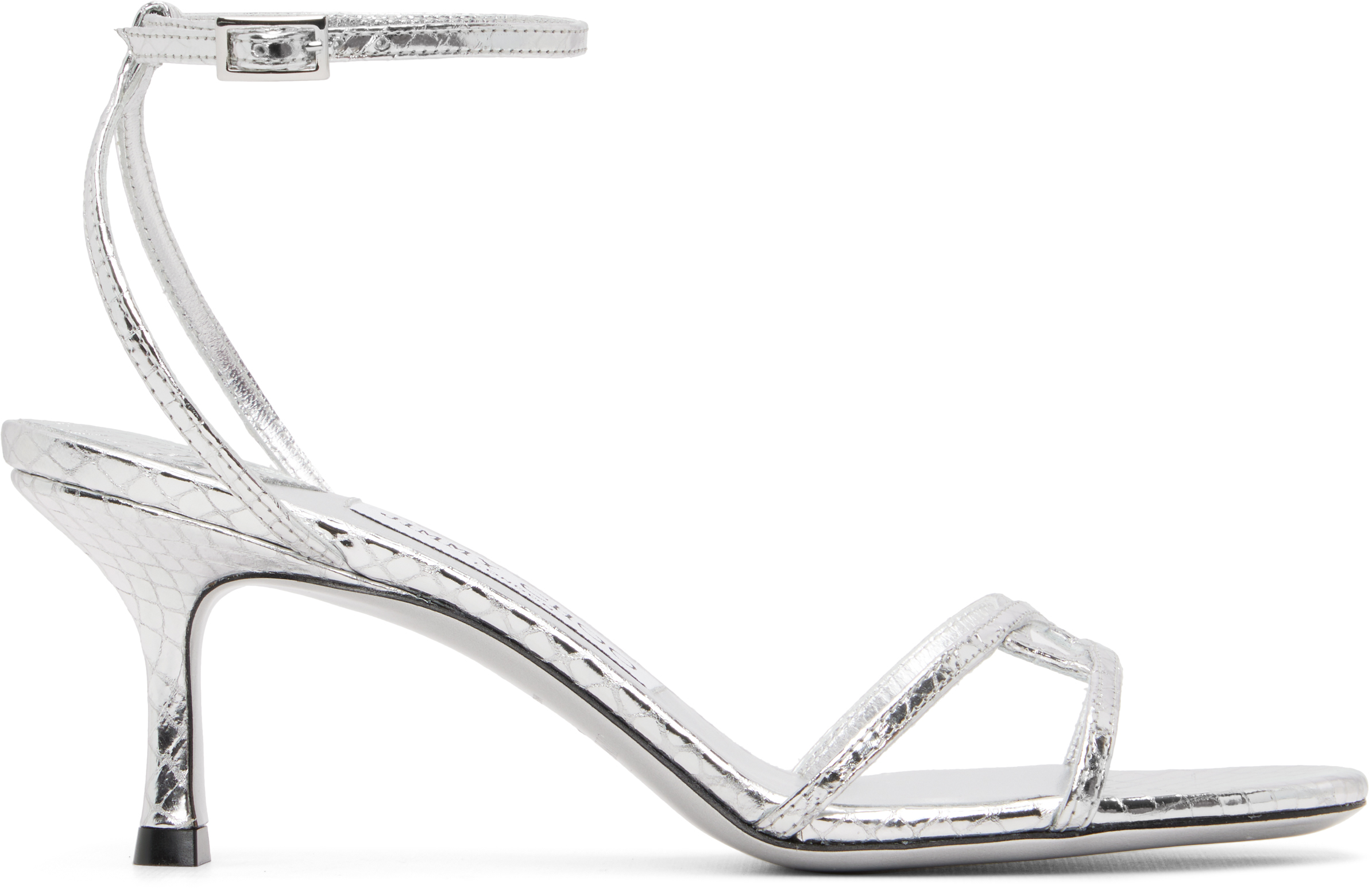 Silver 1998 Leo 65 Heeled Sandals
