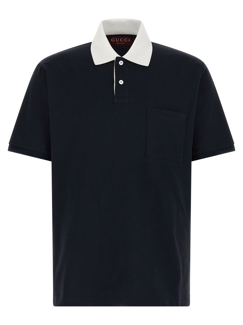 Gucci - polo shirt chest pocket contrasting collar