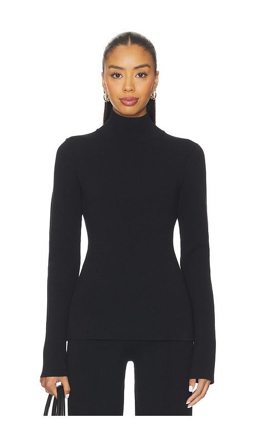 EAVES Clairice Knit Turtleneck in Black. XL also in XXS, XS, S