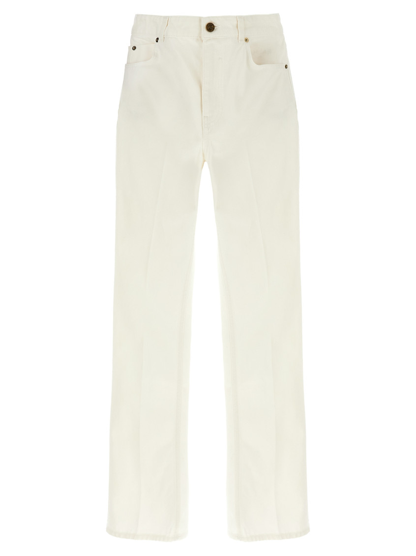 Balmain - denim trousers embroidery back and front pocket