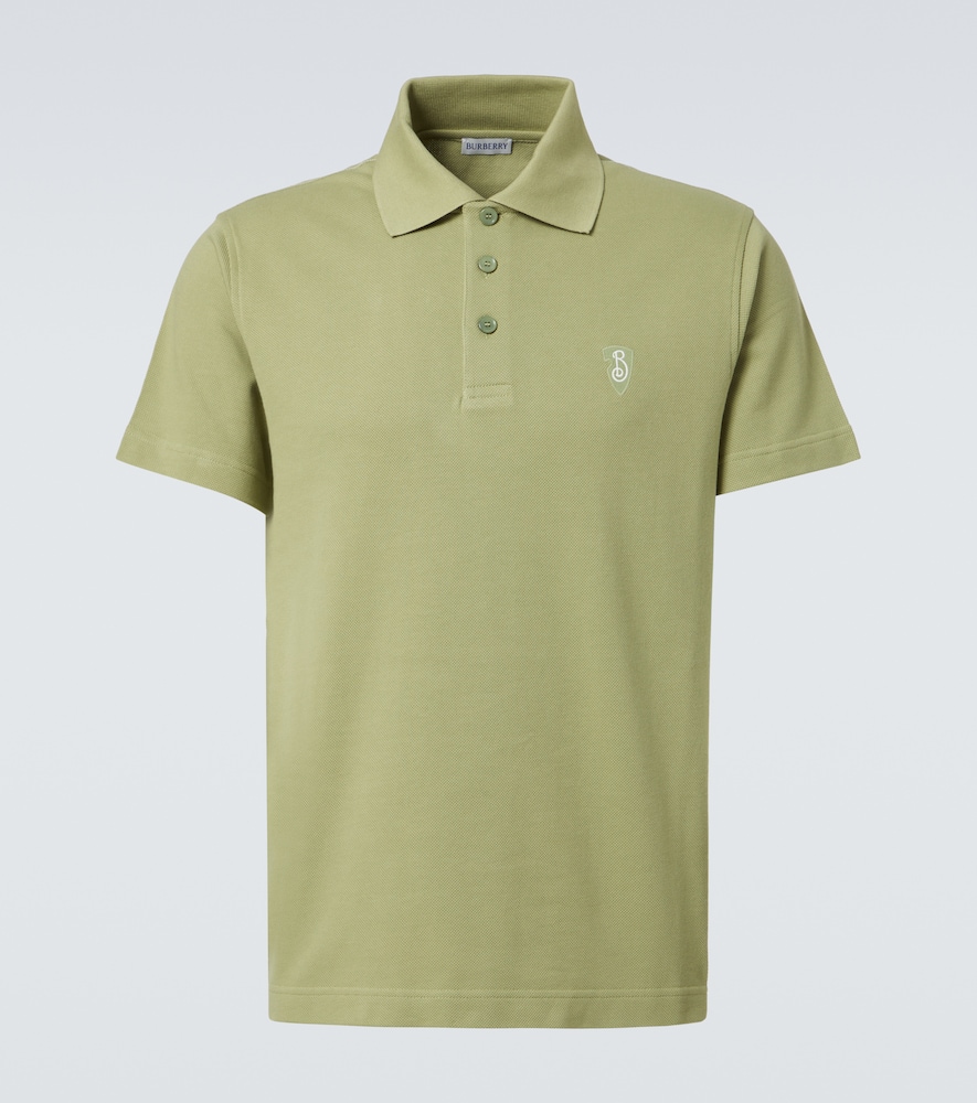 Embroidered cotton polo shirt